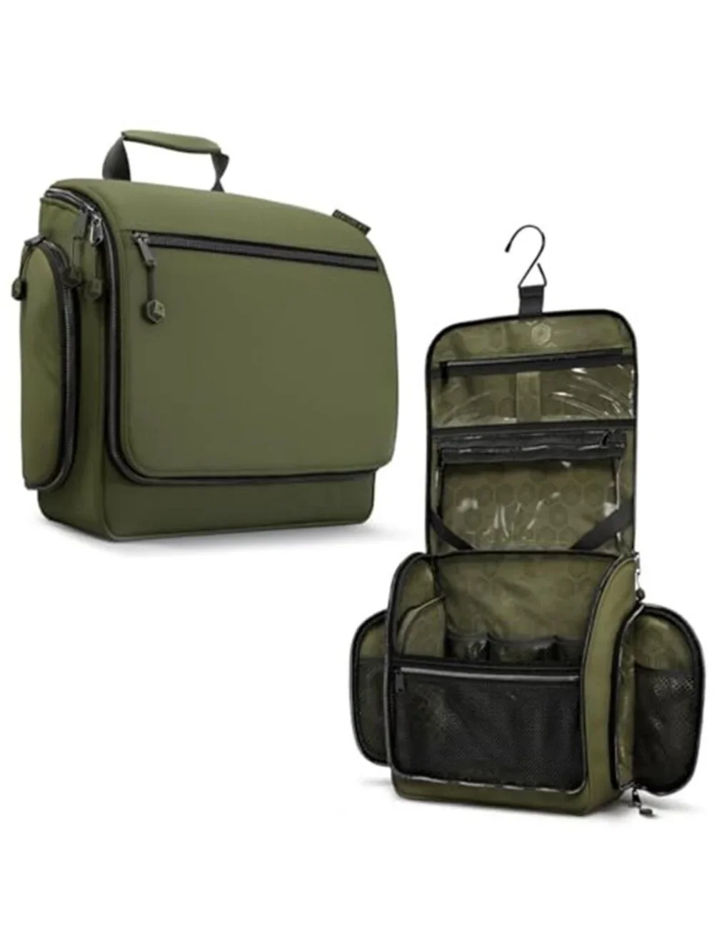 Hanging Toiletry Travel Bag TSA Clear Pouch Water Resistant Dopp Kit Organizer